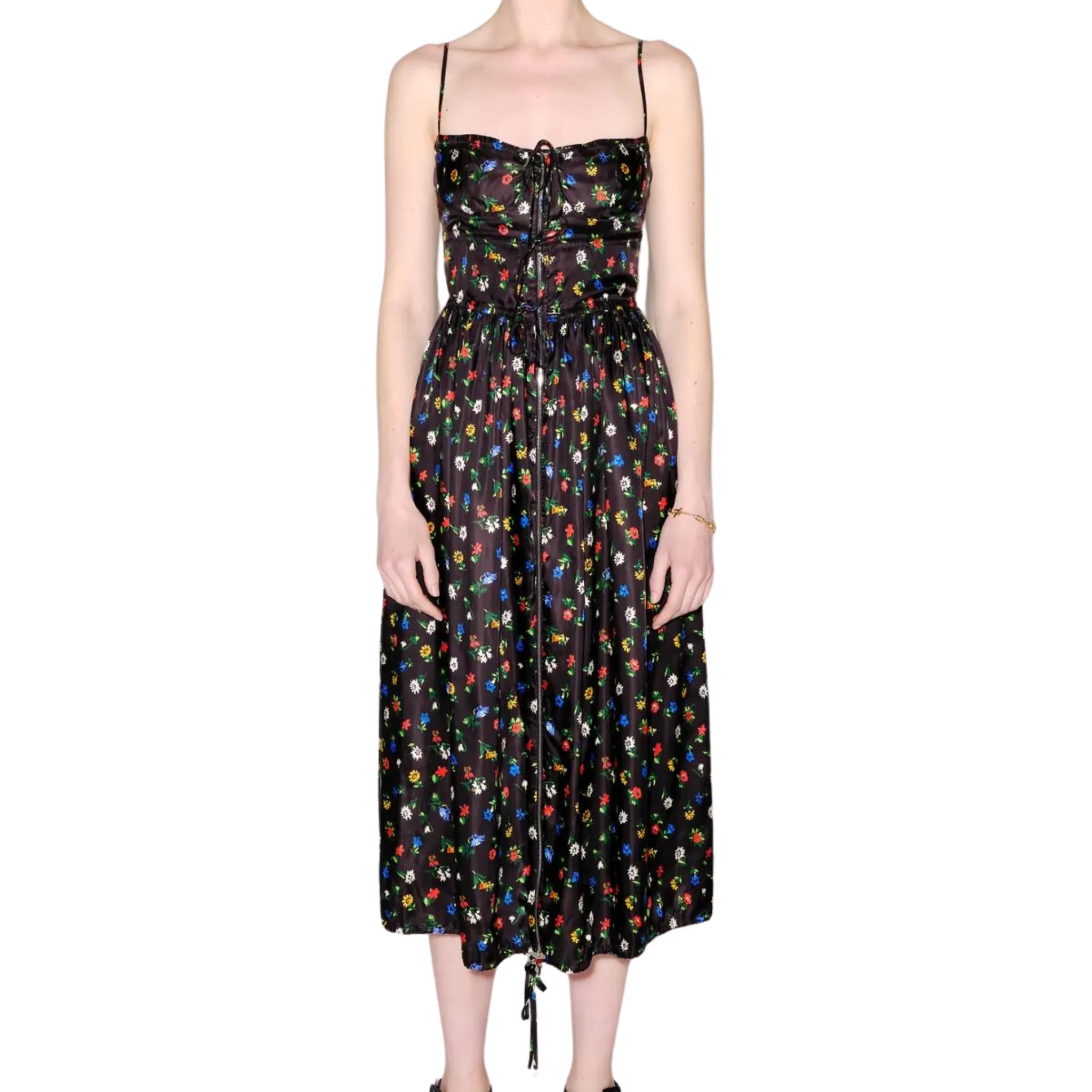 Drawstring Slip Dress