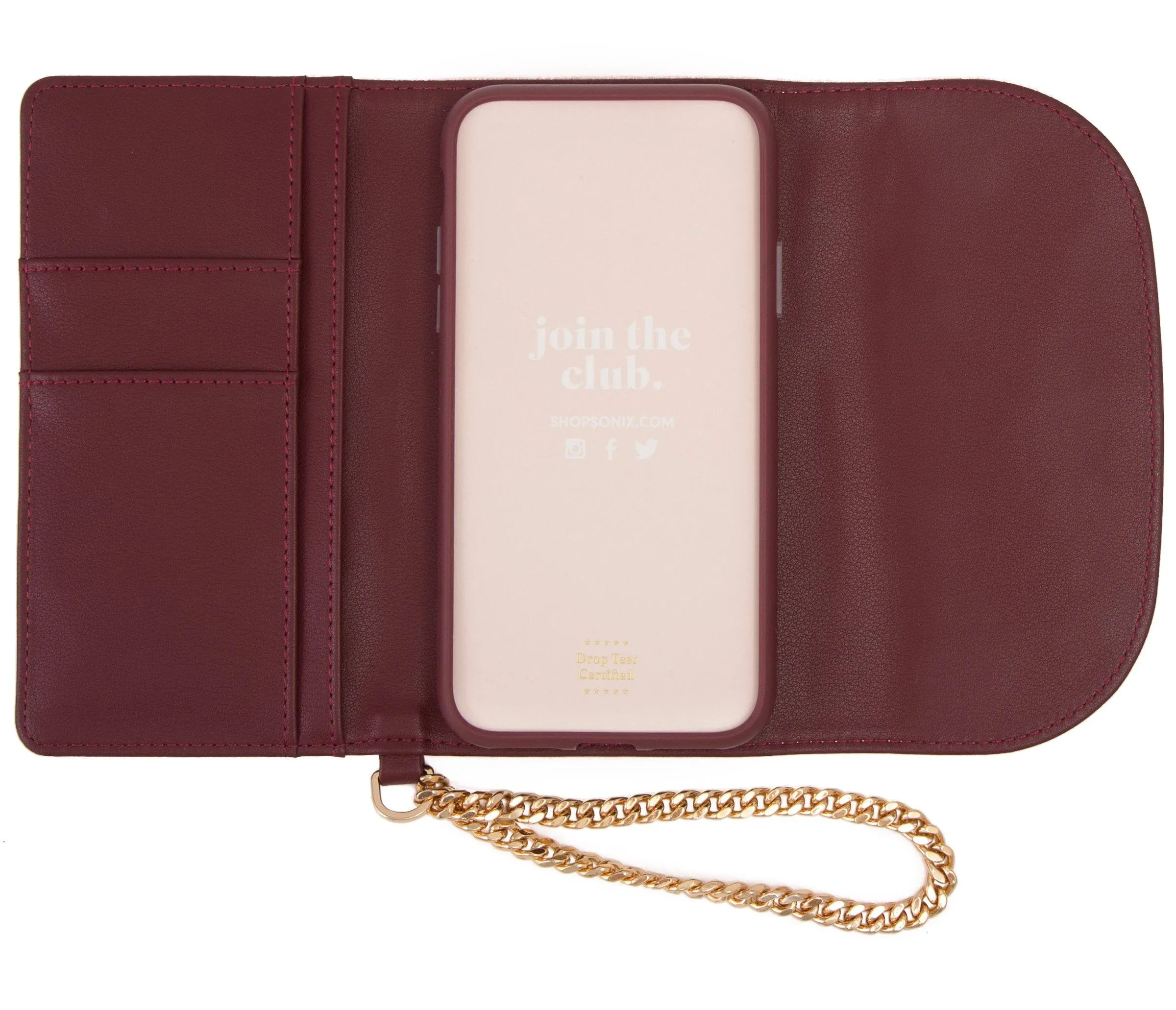 Embellished Rose Velvet Wristlet, iPhone XS/X