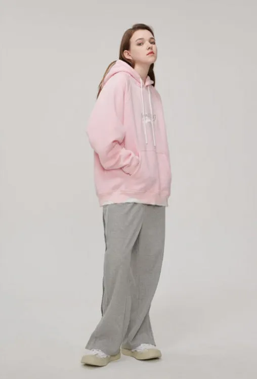 Embroidered Logo Drawstring Hoodie