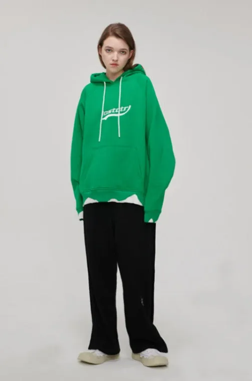 Embroidered Logo Drawstring Hoodie