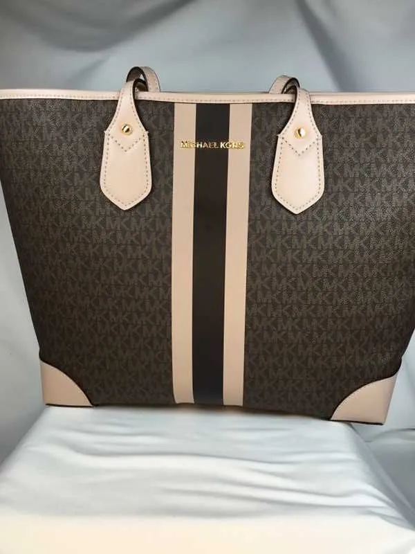 Eva Large Logo Stripe Tote Bag | 55974