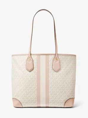 Eva Large Logo Stripe Tote Bag