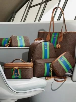 Eva Large Signature Logo Stripe Tote Bag