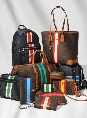 Eva Large Signature Logo Stripe Tote Bag