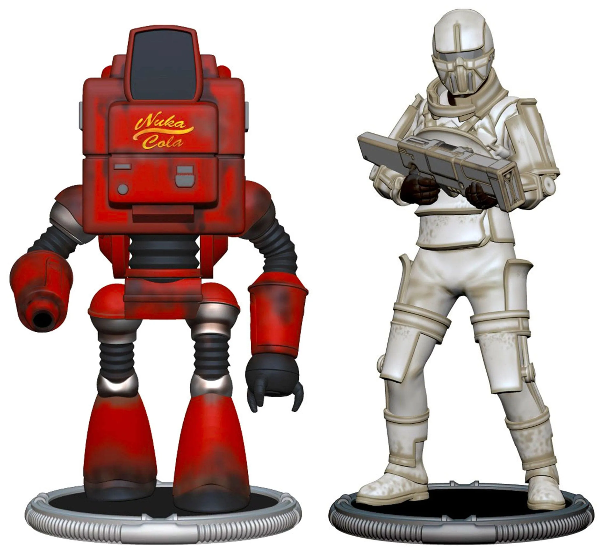 Fallout Mini Figures 2-Pack Set B Nukatron & Synth 7 cm (2.7in)