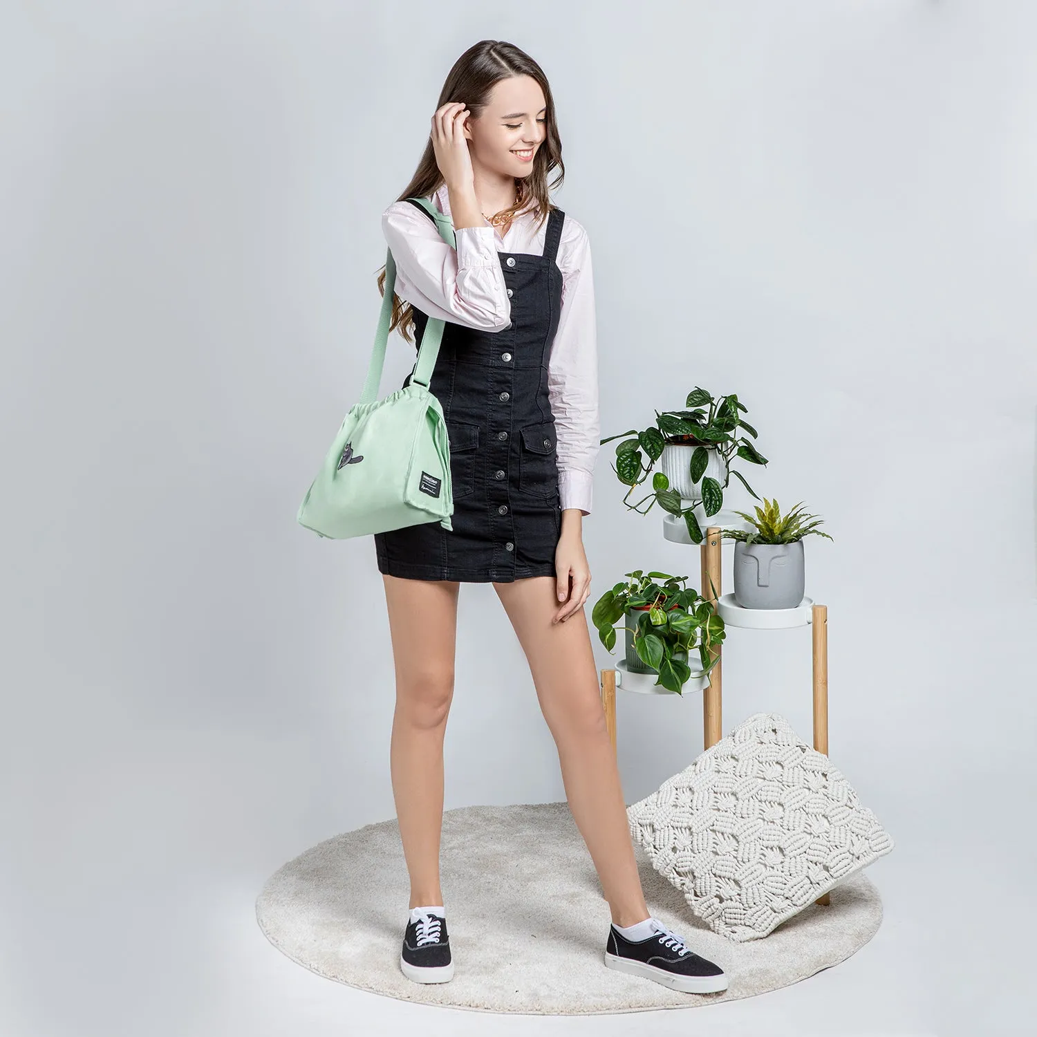 Furry Drawstring 37 - Mint