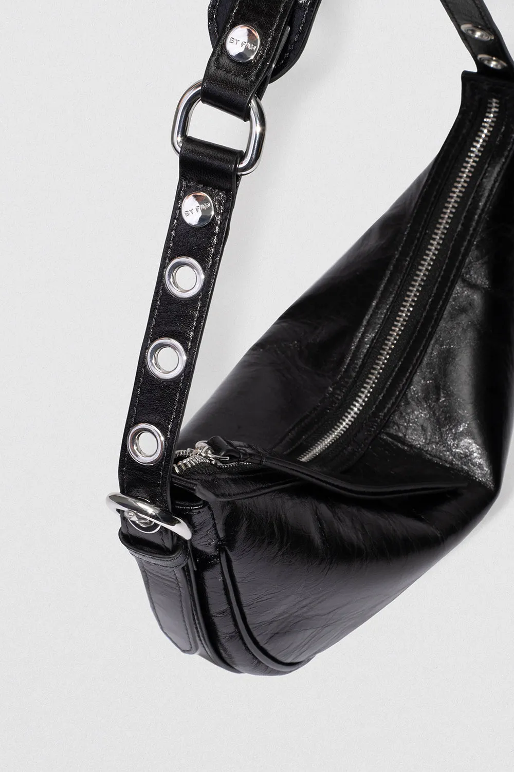 Gib Black Creased Leather