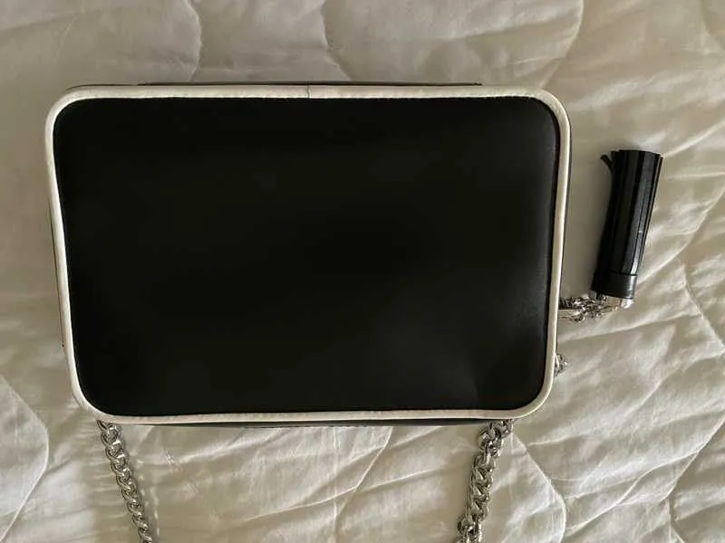Ginny Medium Striped Leather Crossbody Bag