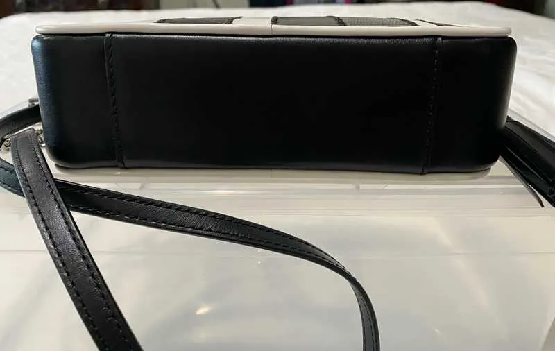 Ginny Medium Striped Leather Crossbody Bag