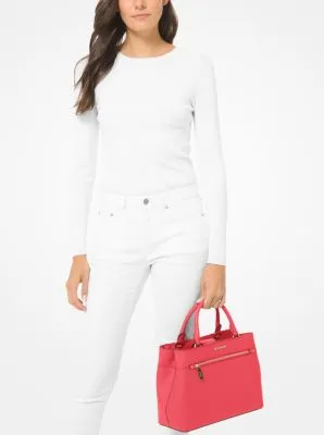 Hailee Large Saffiano Leather Satchel