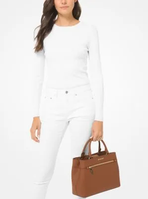 Hailee Large Saffiano Leather Satchel
