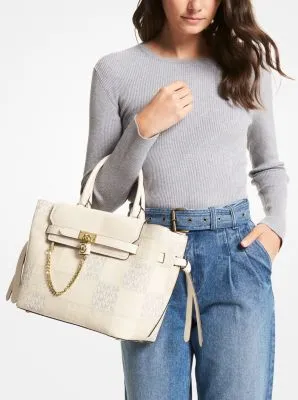 Hamilton Legacy Large Logo and Leather Belted Satchel