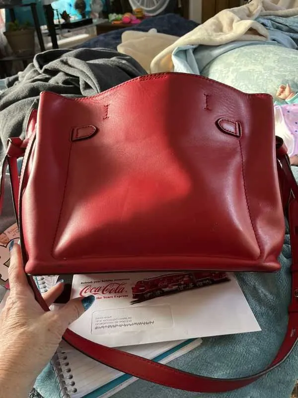 Hamilton Legacy Large Studded Leather Belted Satchel