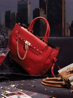 Hamilton Legacy Large Studded Leather Belted Satchel