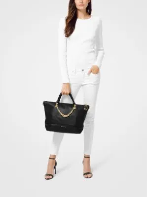 Iggy Small Pebbled Leather Satchel