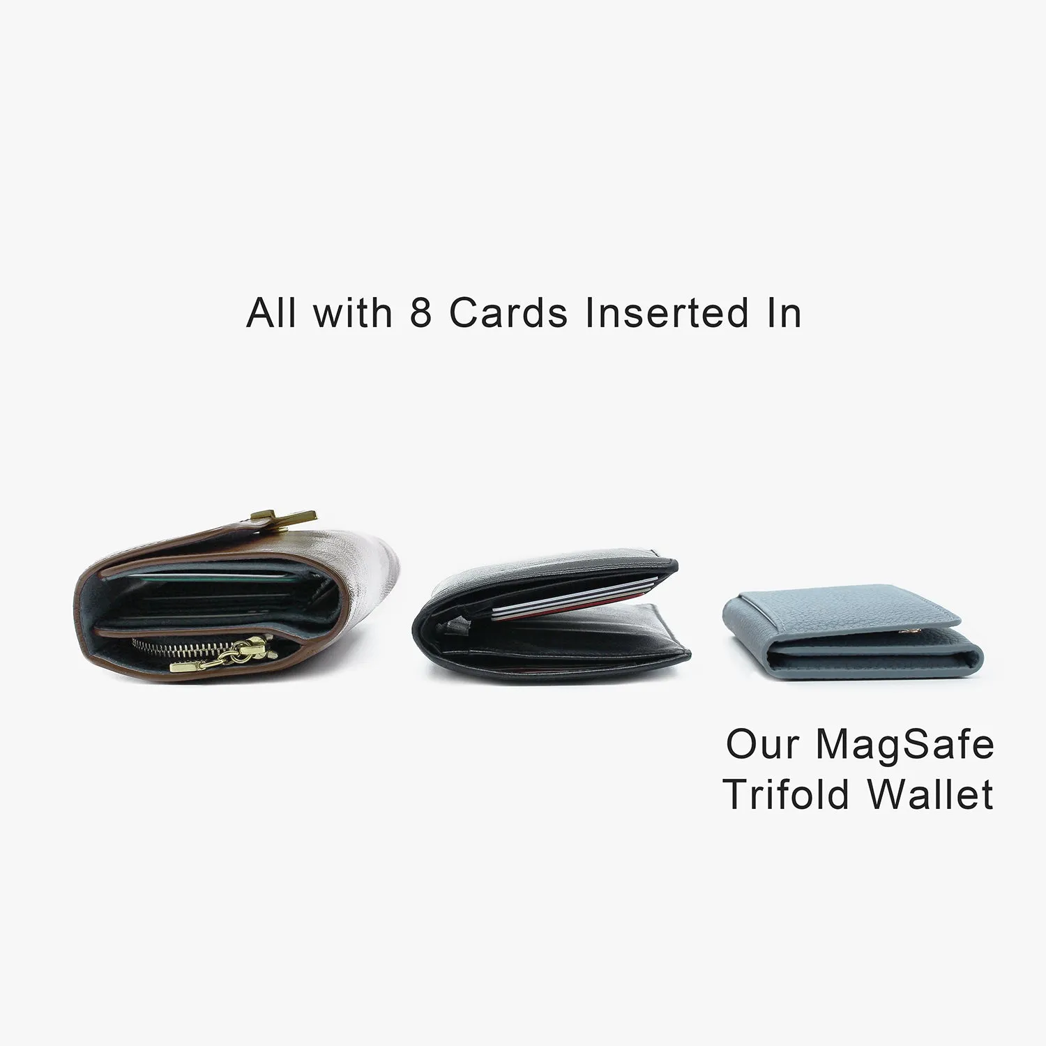 iPhone 16 HD Clear Case with MagSafe Trifold Wallet Set