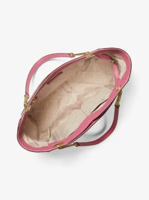 Jet Set Large Color-Block Saffiano Leather Tote Bag