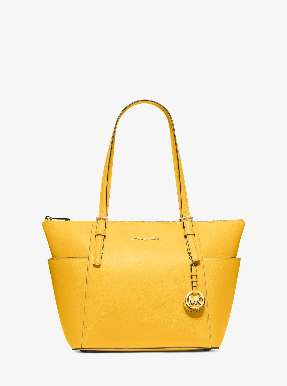 Jet Set Large Crossgrain Leather Top-Zip Tote Bag