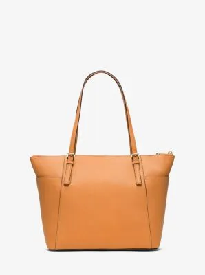 Jet Set Large Crossgrain Leather Top-Zip Tote Bag