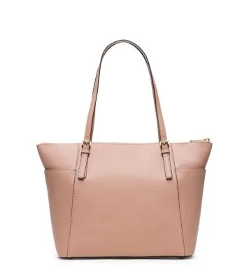 Jet Set Large Crossgrain Leather Top-Zip Tote Bag