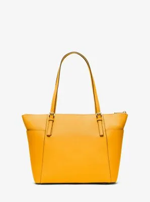 Jet Set Large Crossgrain Leather Top-Zip Tote Bag