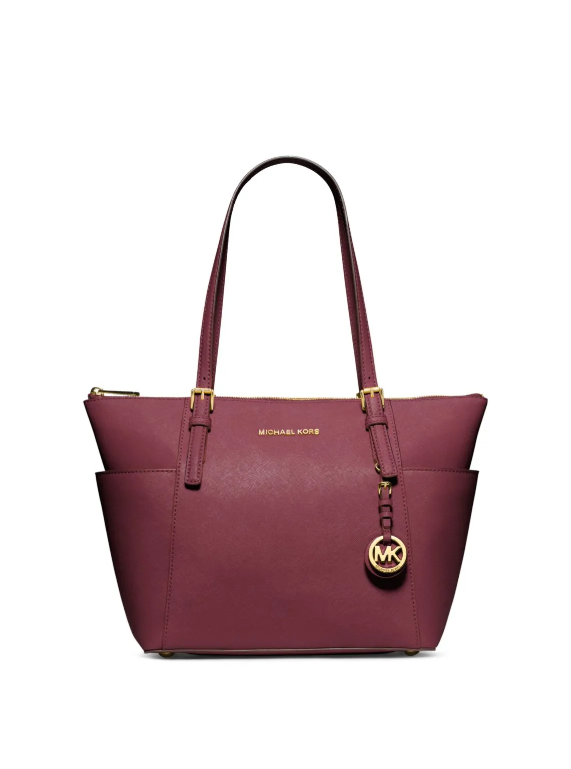 Jet Set Large Crossgrain Leather Top-Zip Tote Bag