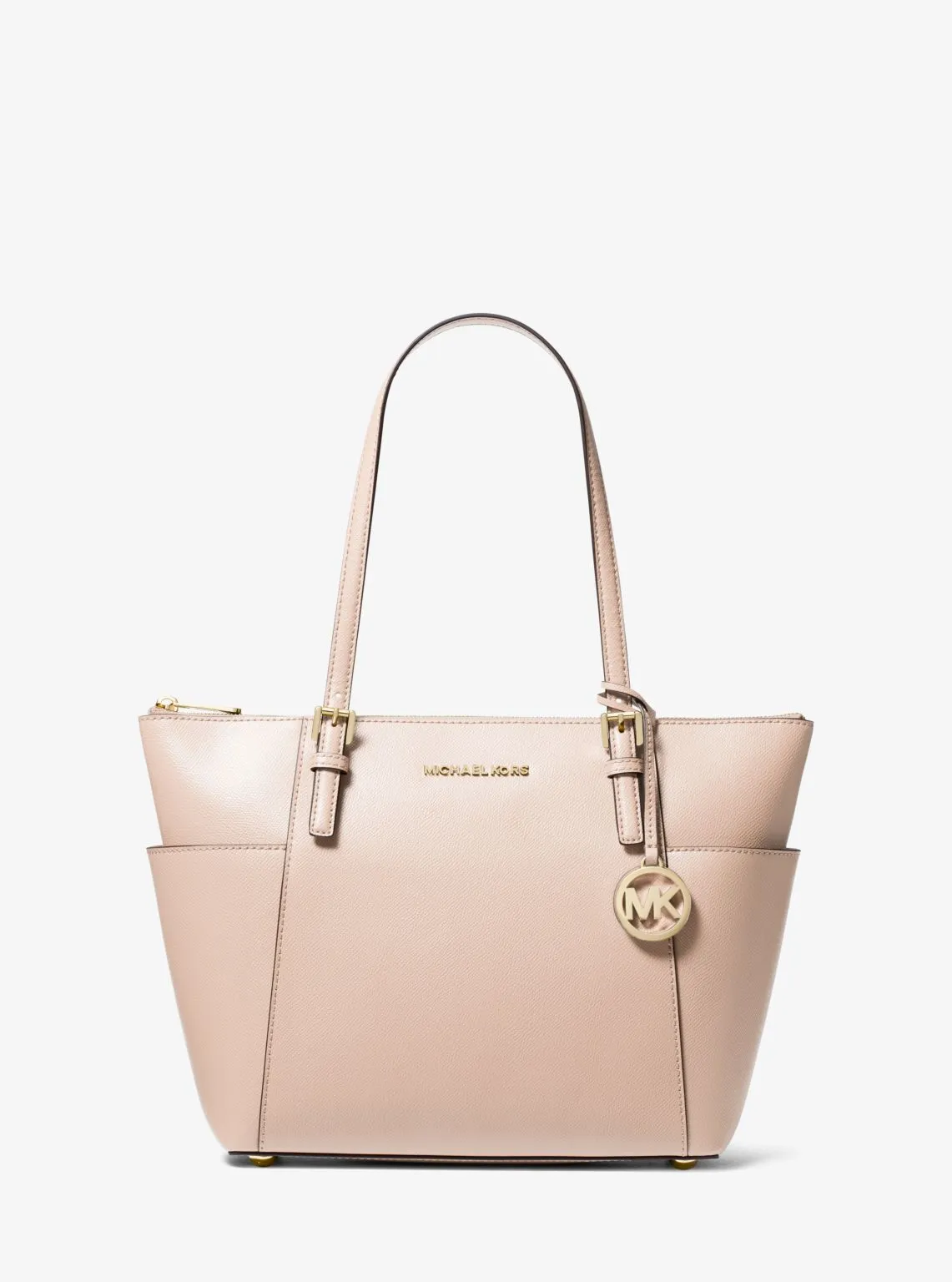 Jet Set Large Crossgrain Leather Top-Zip Tote Bag