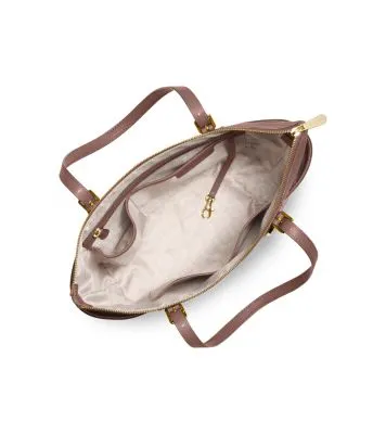 Jet Set Large Crossgrain Leather Top-Zip Tote Bag