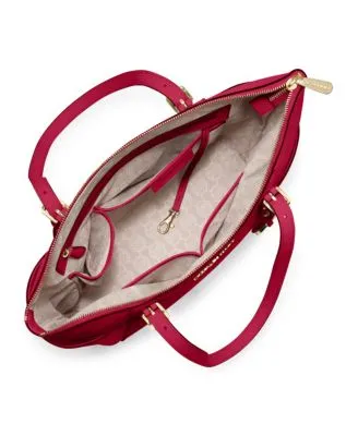 Jet Set Large Crossgrain Leather Top-Zip Tote Bag