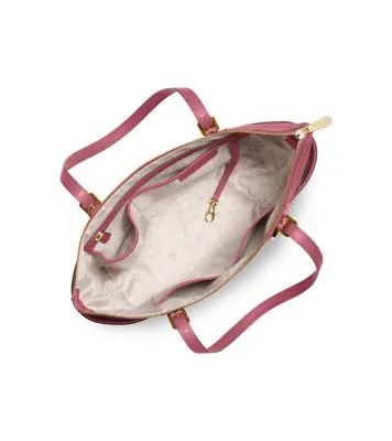 Jet Set Large Crossgrain Leather Top-Zip Tote Bag