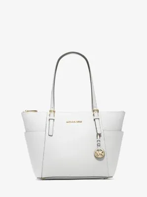Jet Set Large Crossgrain Leather Top-Zip Tote Bag