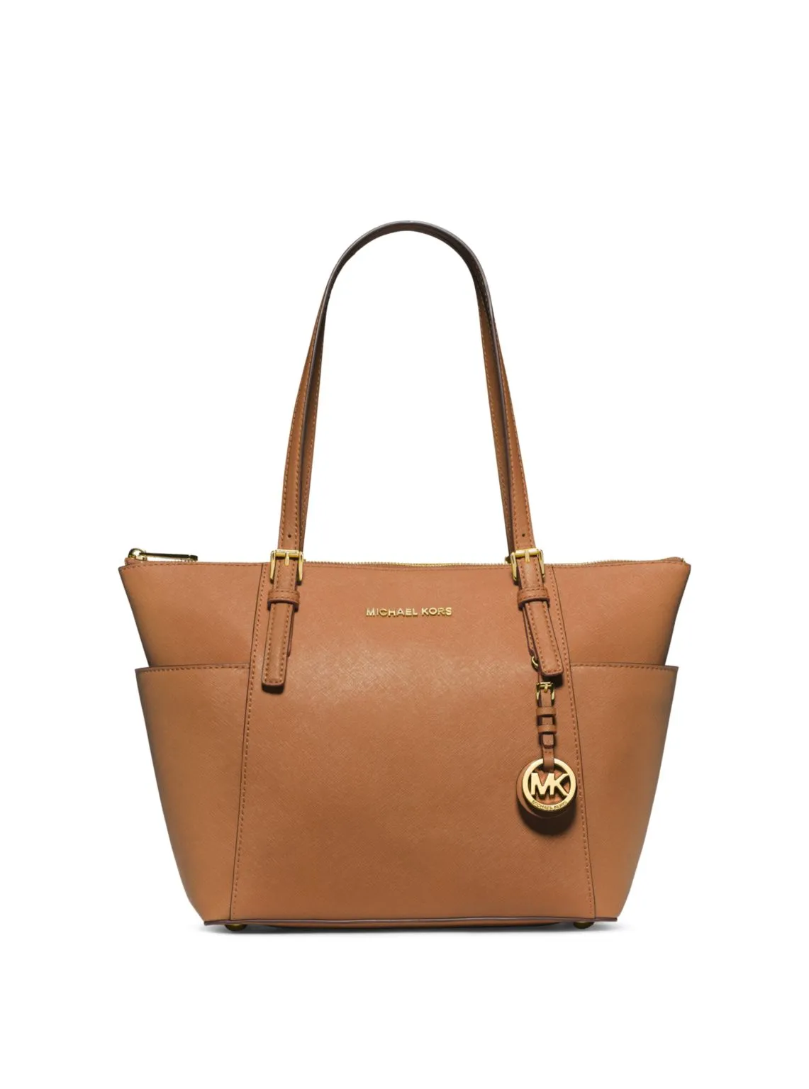 Jet Set Large Crossgrain Leather Top-Zip Tote Bag