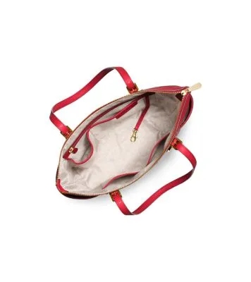 Jet Set Large Crossgrain Leather Top-Zip Tote Bag