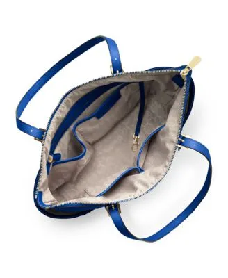 Jet Set Large Crossgrain Leather Top-Zip Tote Bag