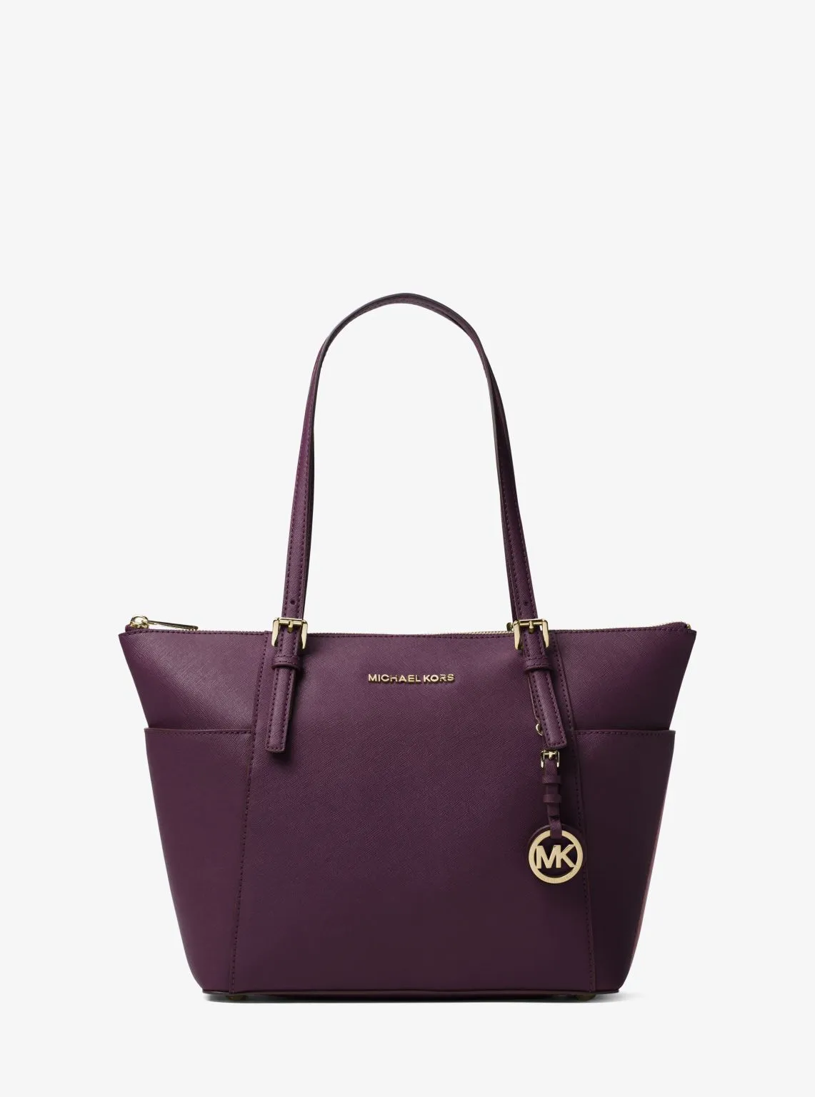Jet Set Large Crossgrain Leather Top-Zip Tote Bag