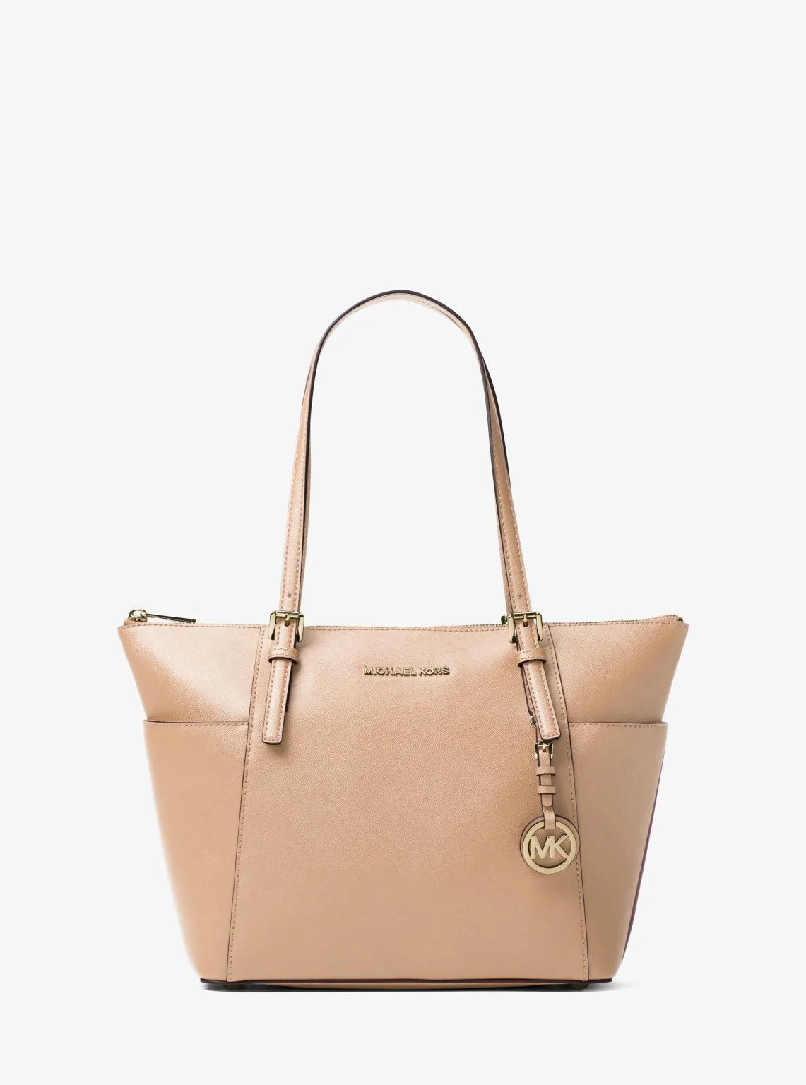 Jet Set Large Crossgrain Leather Top-Zip Tote Bag