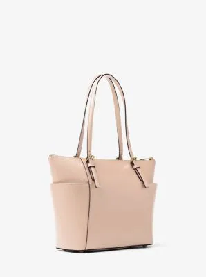 Jet Set Large Crossgrain Leather Top-Zip Tote Bag