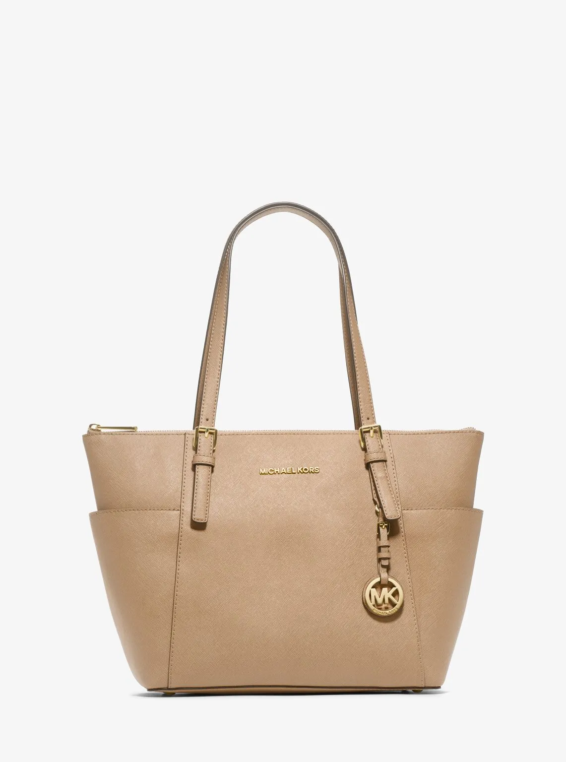 Jet Set Large Crossgrain Leather Top-Zip Tote Bag