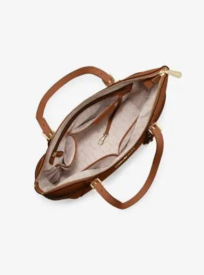 Jet Set Large Crossgrain Leather Top-Zip Tote Bag