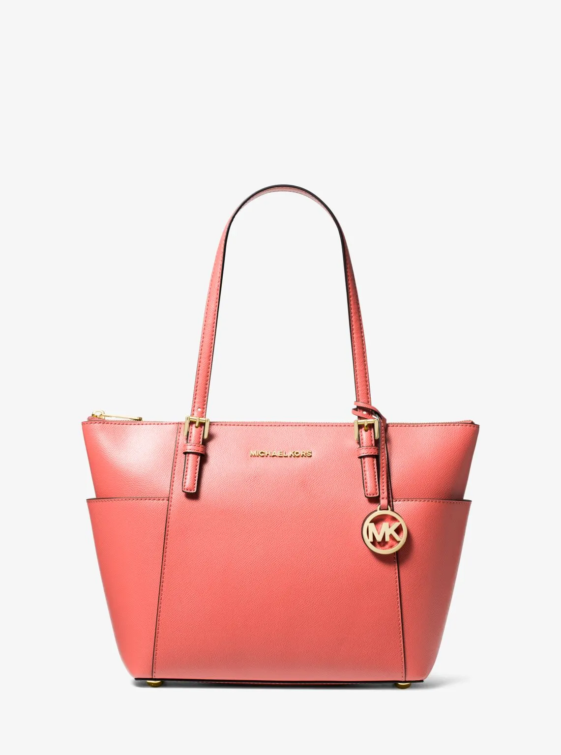 Jet Set Large Crossgrain Leather Top-Zip Tote Bag