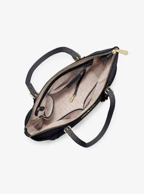 Jet Set Large Crossgrain Leather Top-Zip Tote Bag