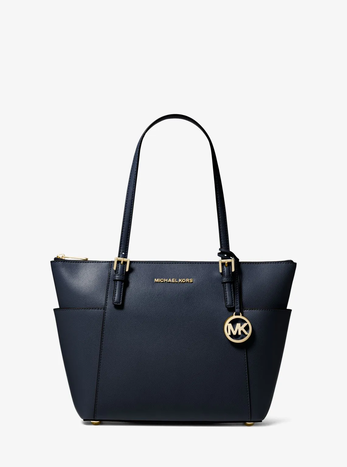 Jet Set Large Crossgrain Leather Top-Zip Tote Bag