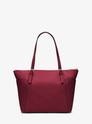 Jet Set Large Crossgrain Leather Top-Zip Tote Bag