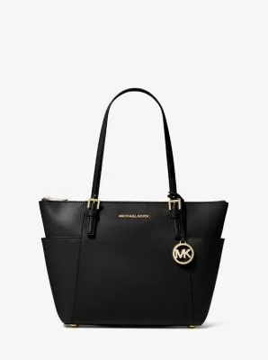 Jet Set Large Crossgrain Leather Top-Zip Tote Bag