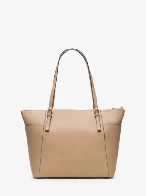 Jet Set Large Crossgrain Leather Top-Zip Tote Bag