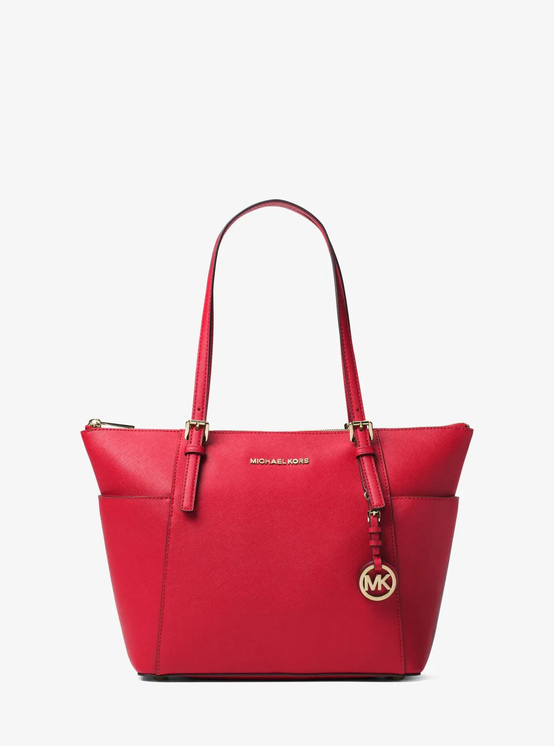 Jet Set Large Crossgrain Leather Top-Zip Tote Bag