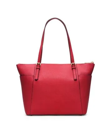 Jet Set Large Crossgrain Leather Top-Zip Tote Bag