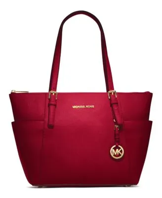 Jet Set Large Crossgrain Leather Top-Zip Tote Bag
