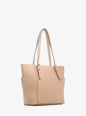 Jet Set Large Crossgrain Leather Top-Zip Tote Bag