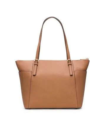 Jet Set Large Crossgrain Leather Top-Zip Tote Bag